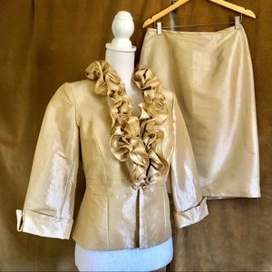 Nicolette gold church suit sz 8